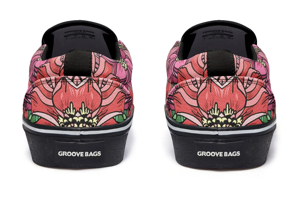 Illustrated Pit Bull Slip-On Shoes