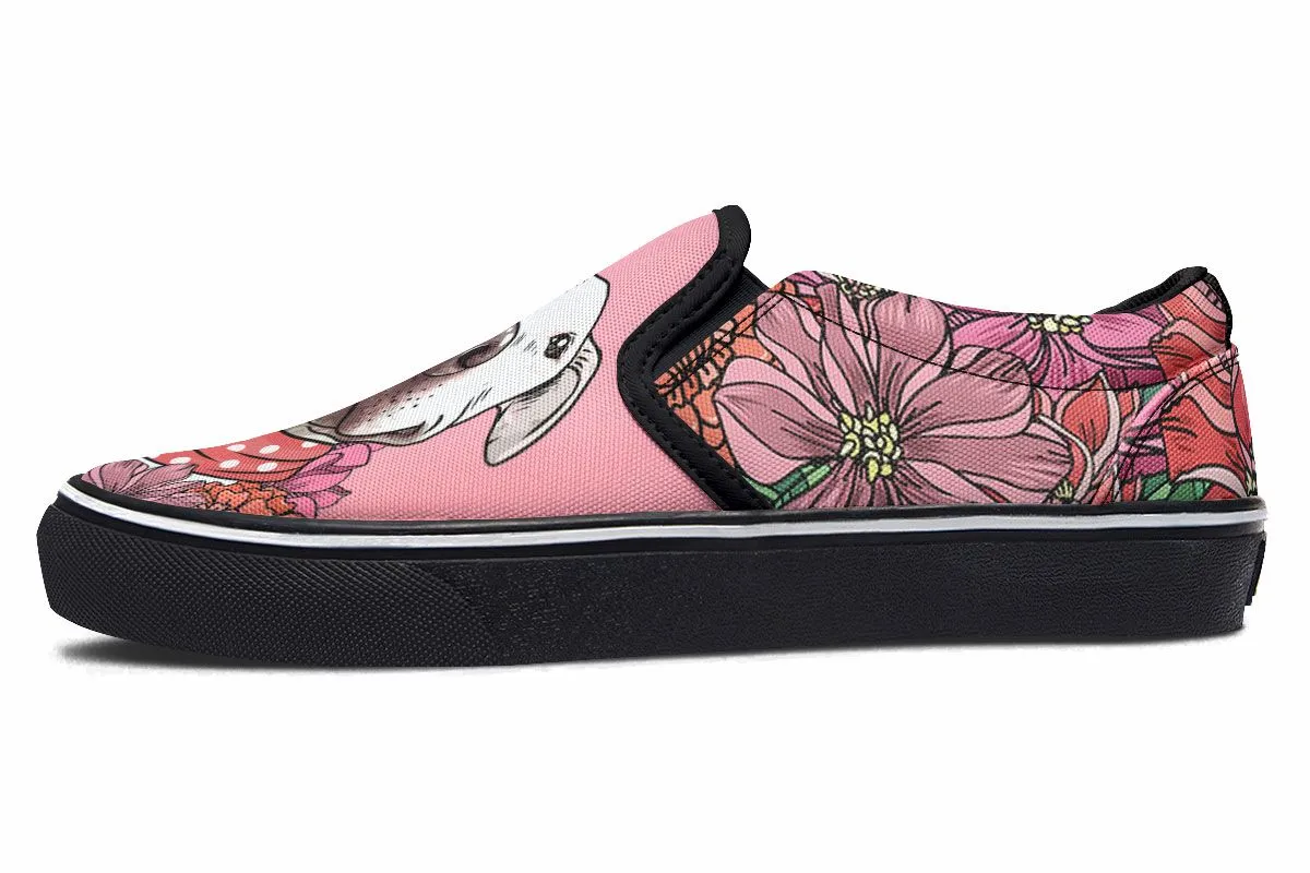 Illustrated Pit Bull Slip-On Shoes