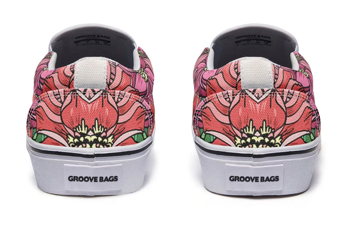Illustrated Pit Bull Slip-On Shoes