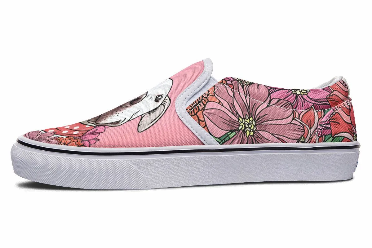 Illustrated Pit Bull Slip-On Shoes