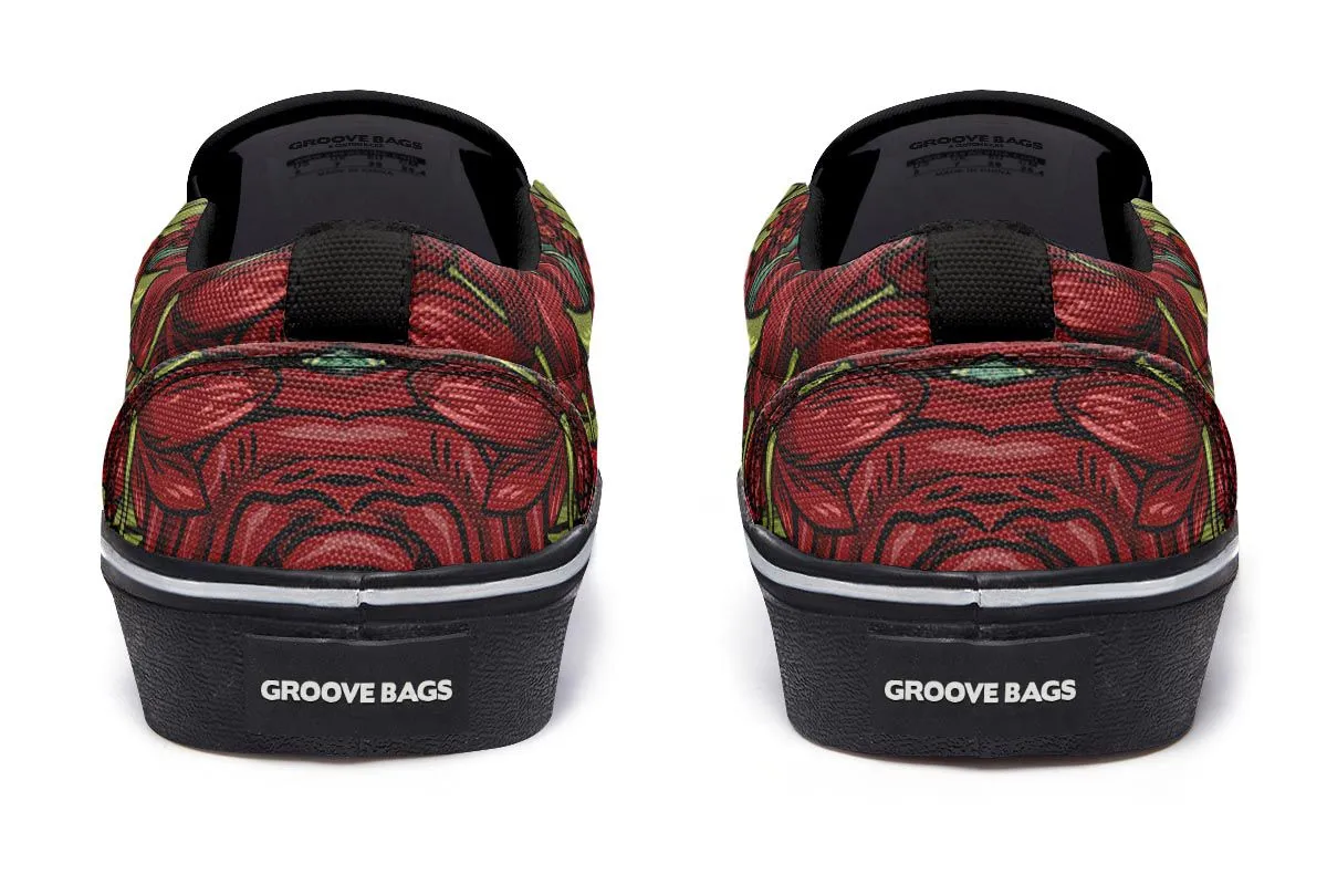 Illustrated Yorkie Terrier Slip-On Shoes