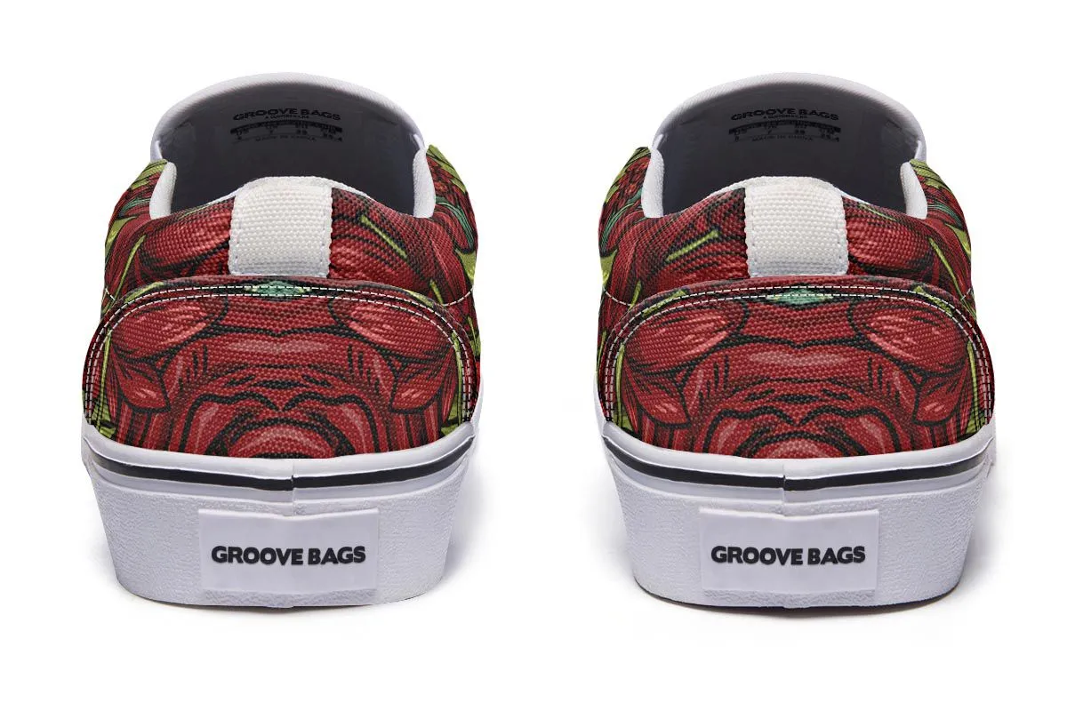 Illustrated Yorkie Terrier Slip-On Shoes