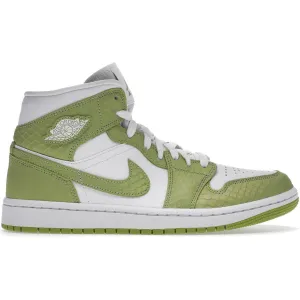 Jordan 1 Mid Green Python (Women's)
