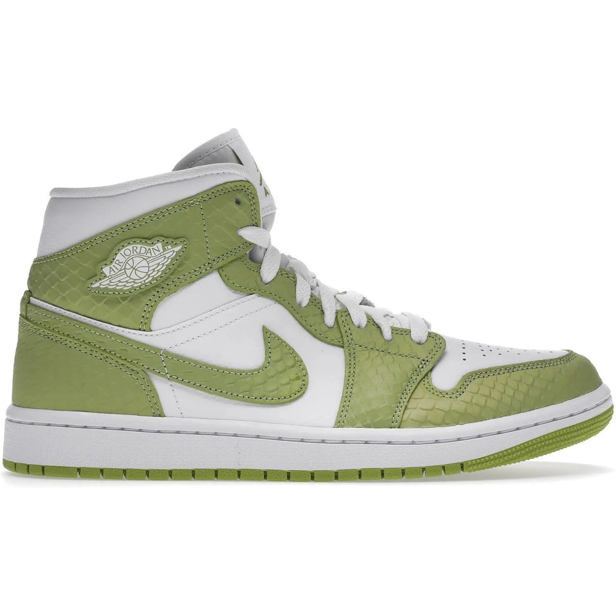 Jordan 1 Mid Green Python (Women's)