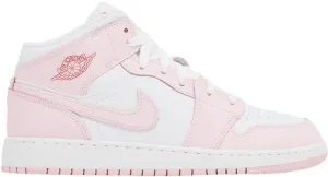 Jordan 1 Mid Pink Foam Fire Red (GS)