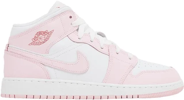 Jordan 1 Mid Pink Foam Fire Red (GS)