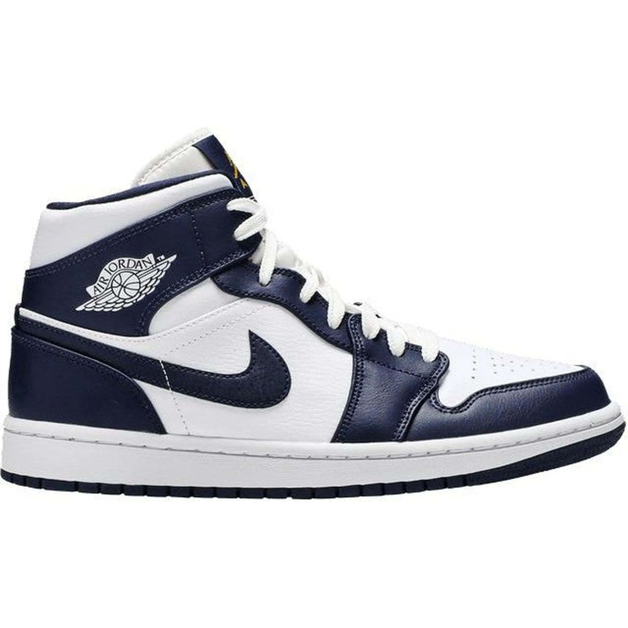 Jordan 1 Mid White Metallic Gold Obsidian