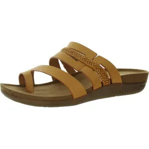 JORRY Womens Braided Toe loop Slide Sandals