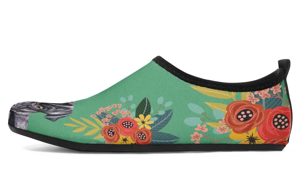 Joyful Black Pug Aqua Barefoot Shoes