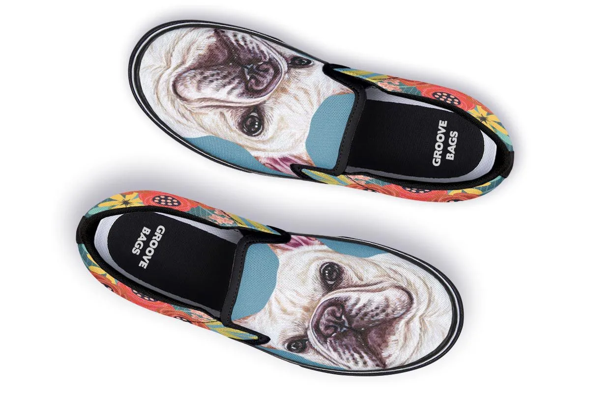 Joyful French Bulldog Slip-On Shoes