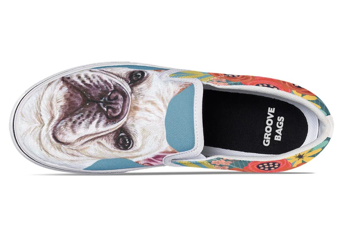 Joyful French Bulldog Slip-On Shoes