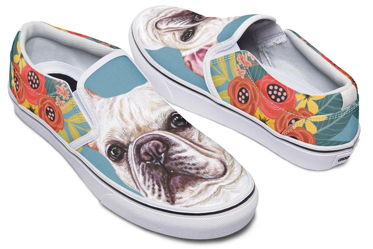Joyful French Bulldog Slip-On Shoes