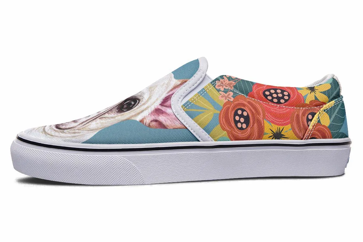 Joyful French Bulldog Slip-On Shoes