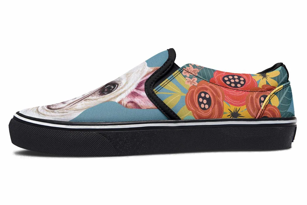 Joyful French Bulldog Slip-On Shoes