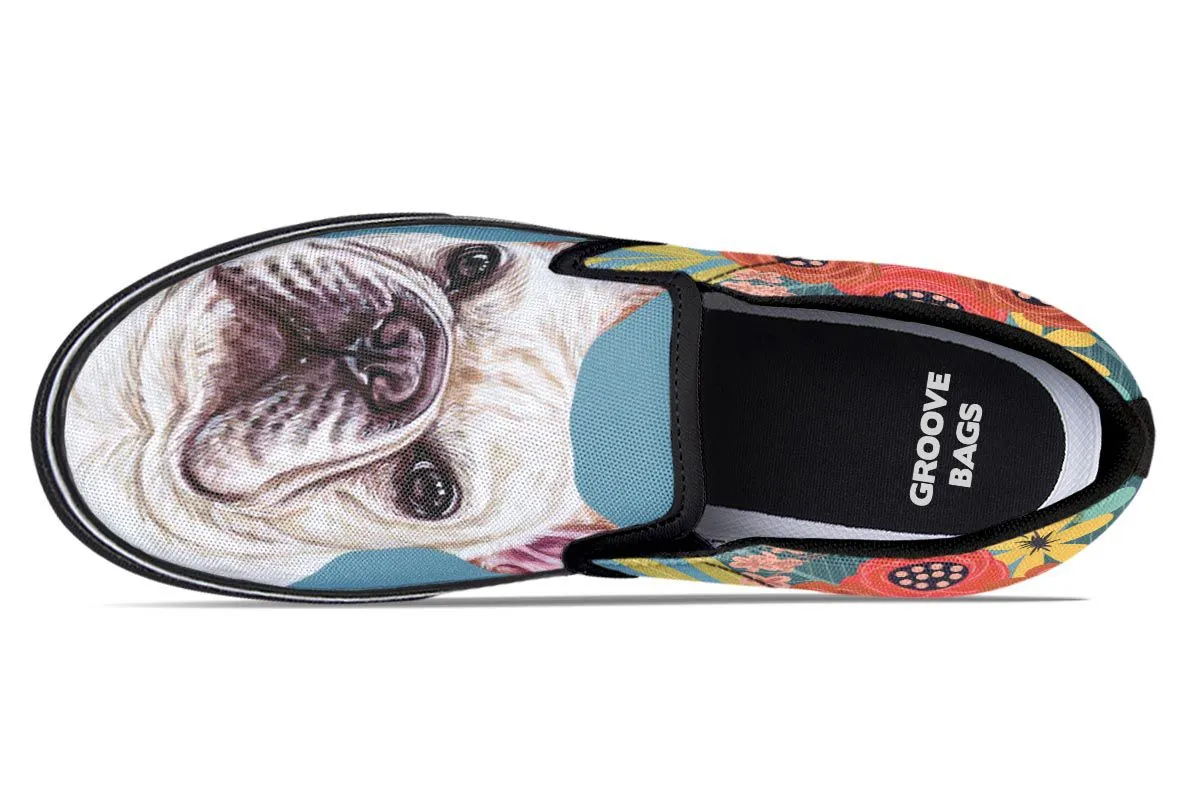 Joyful French Bulldog Slip-On Shoes