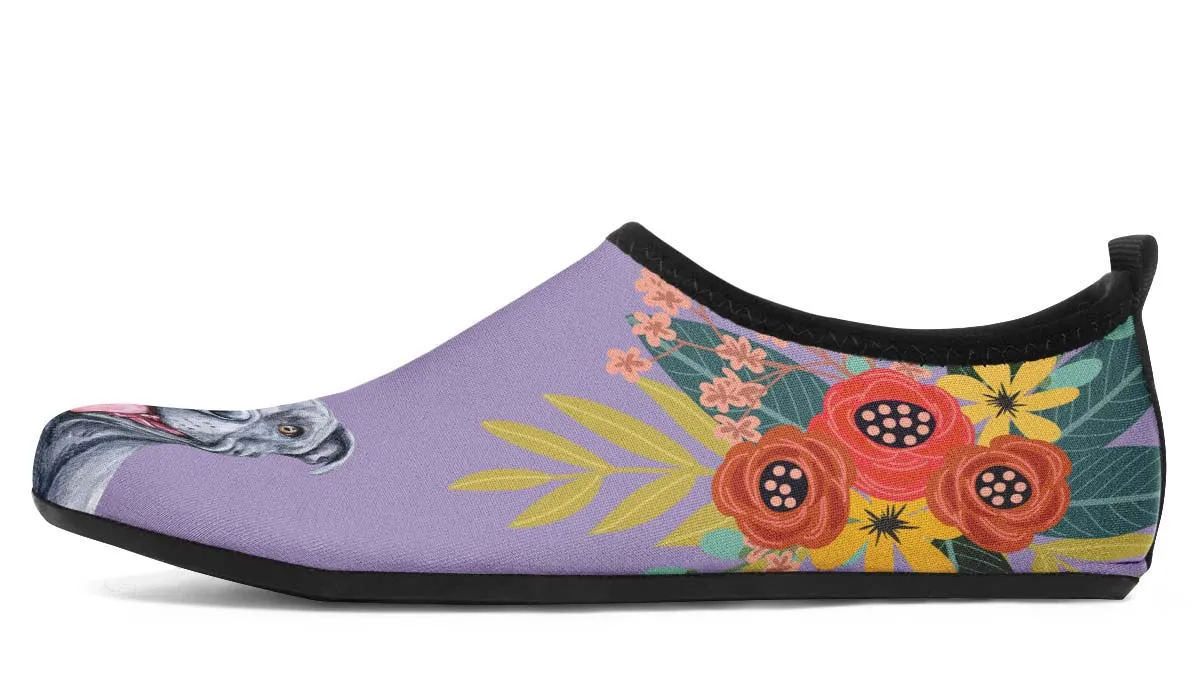 Joyful Grey Pit Bull Aqua Barefoot Shoes