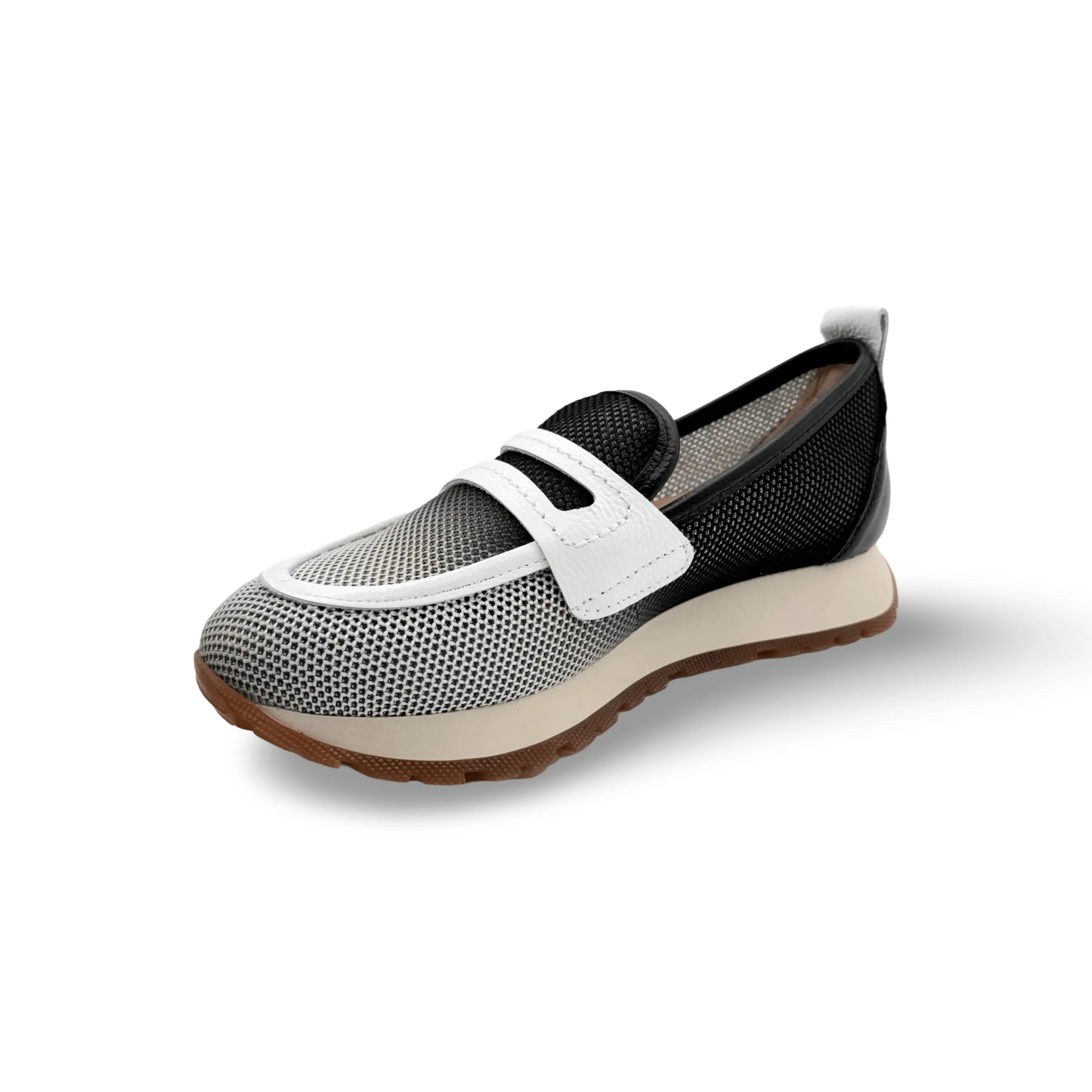 Kansas Black/Off White Sport Loafer