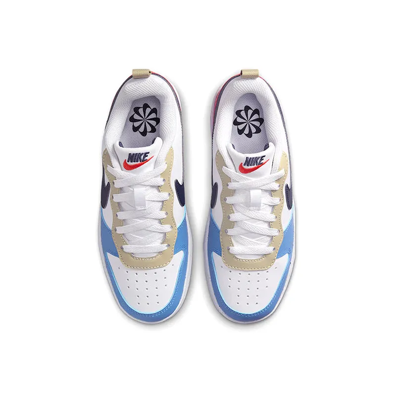 Kid's Grade School Court Borough Low Recraft White/Thunder Blue