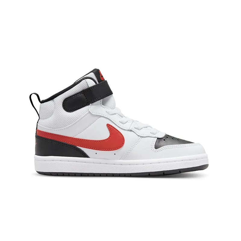 Kid's Grade School Court Borough Mid 2 White/Red/Black