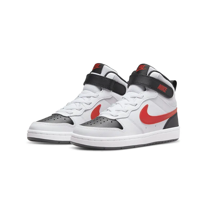 Kid's Grade School Court Borough Mid 2 White/Red/Black