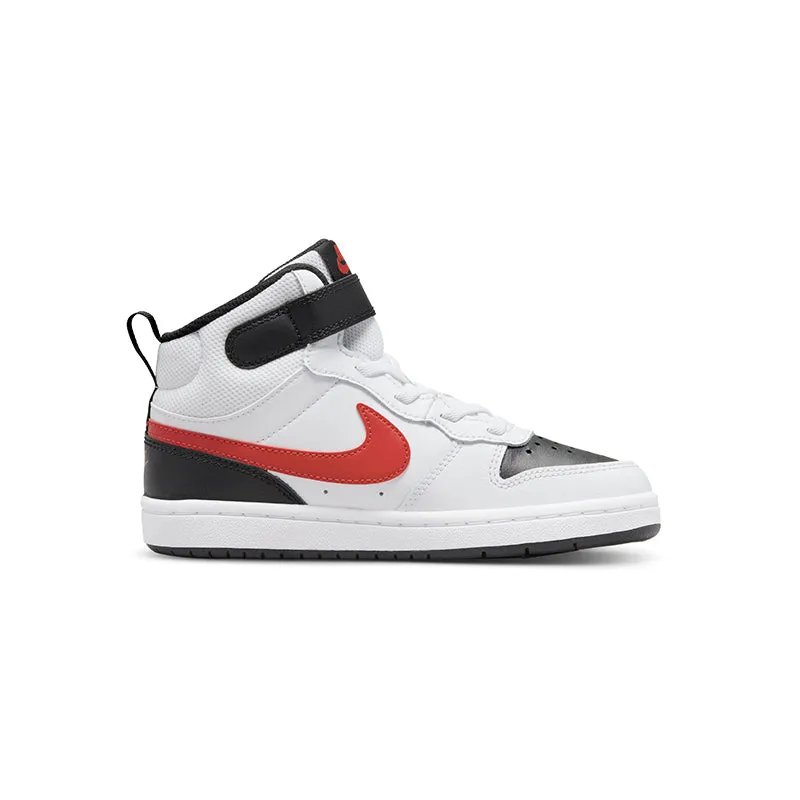 Kid's Preschool Court Borough Mid 2 White/Red/Black