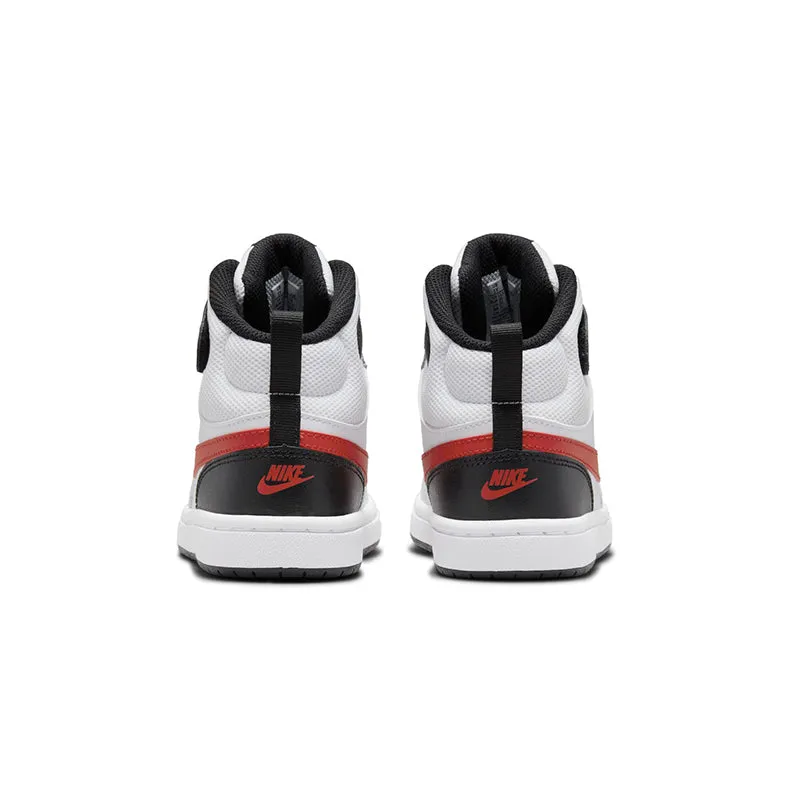 Kid's Preschool Court Borough Mid 2 White/Red/Black