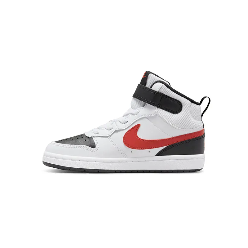 Kid's Preschool Court Borough Mid 2 White/Red/Black