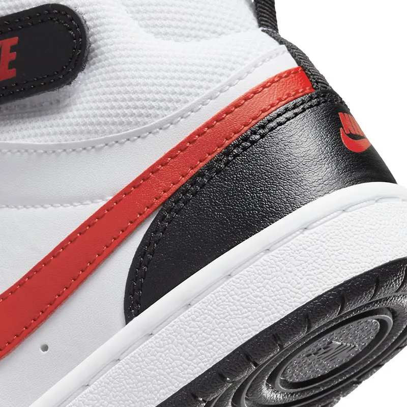Kid's Preschool Court Borough Mid 2 White/Red/Black