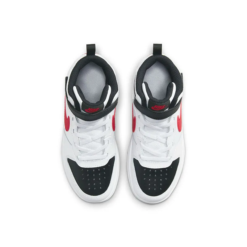 Kid's Preschool Court Borough Mid 2 White/Red/Black