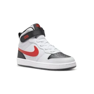 Kid's Preschool Court Borough Mid 2 White/Red/Black