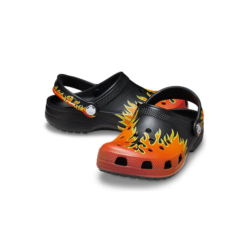 Kid's Toddler Classic Print Clog Flames