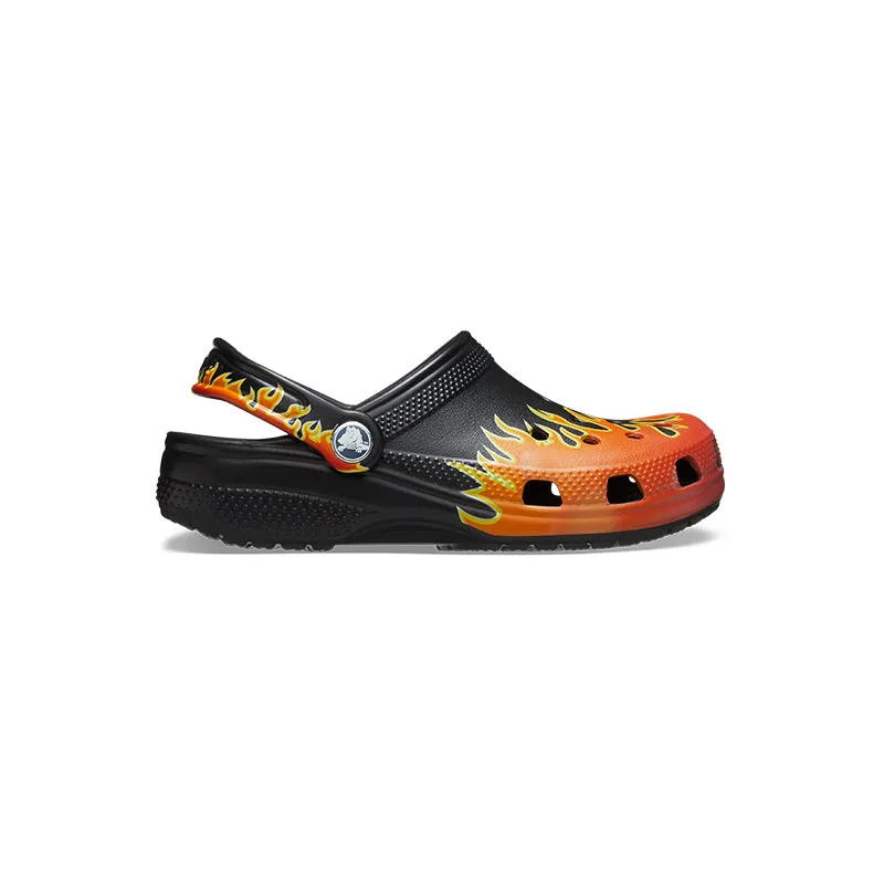 Kid's Toddler Classic Print Clog Flames