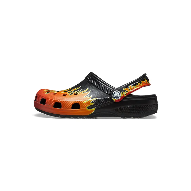 Kid's Toddler Classic Print Clog Flames