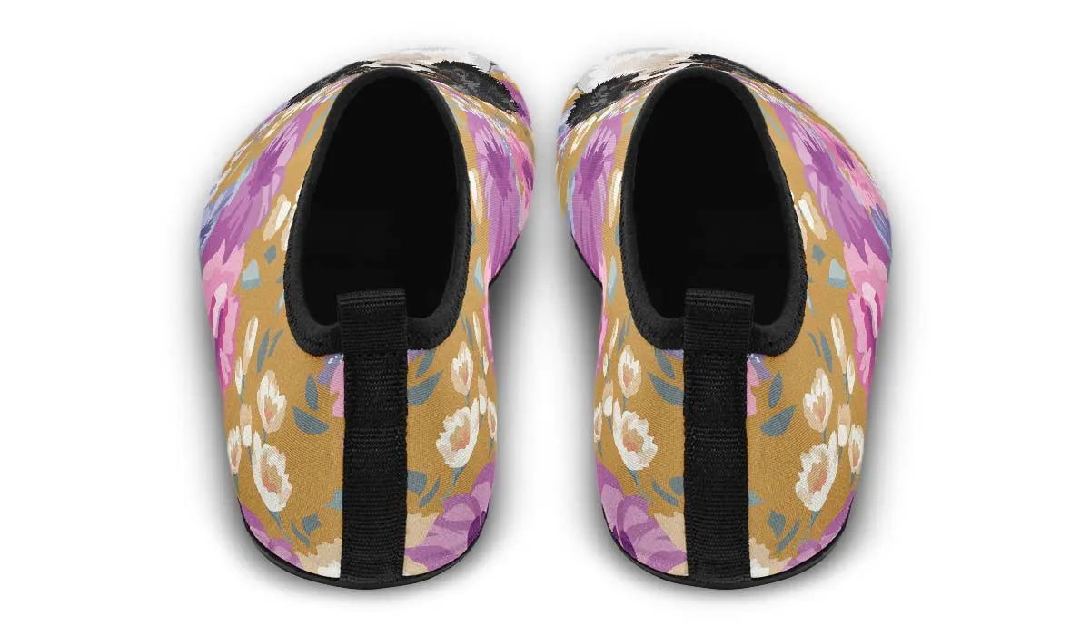 King Charles Spaniel Dog Portrait Aqua Barefoot Shoes