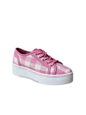 Lizzie Pink TartanPlatform Sneaker