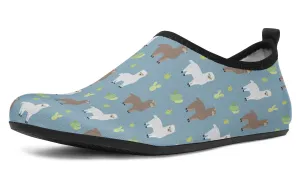 Llama Pattern Aqua Barefoot Shoes