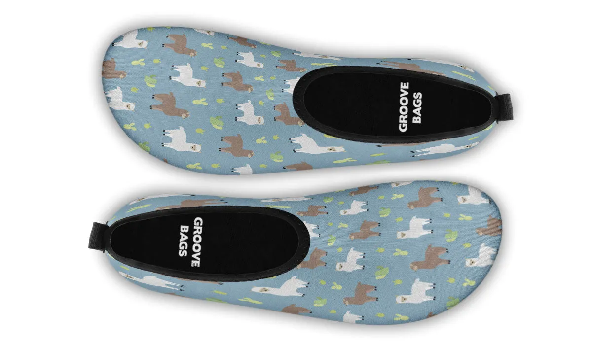 Llama Pattern Aqua Barefoot Shoes