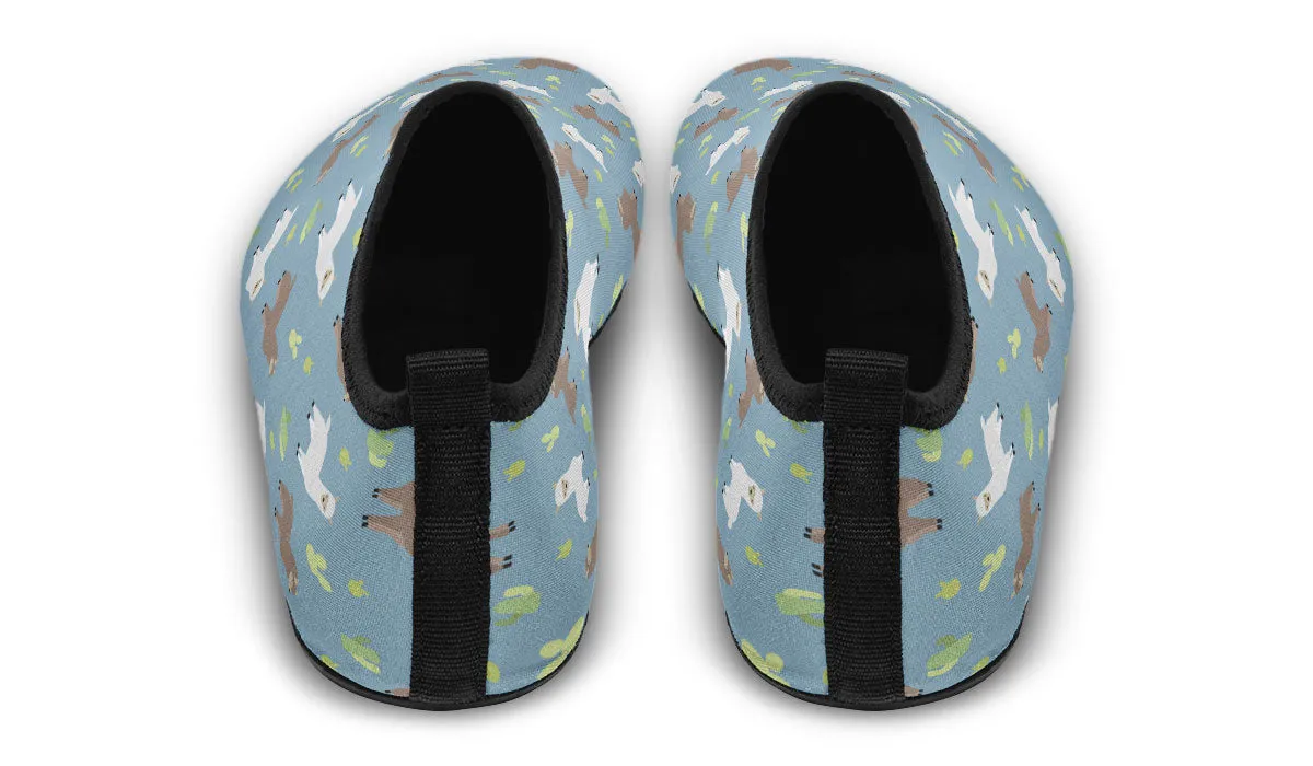 Llama Pattern Aqua Barefoot Shoes