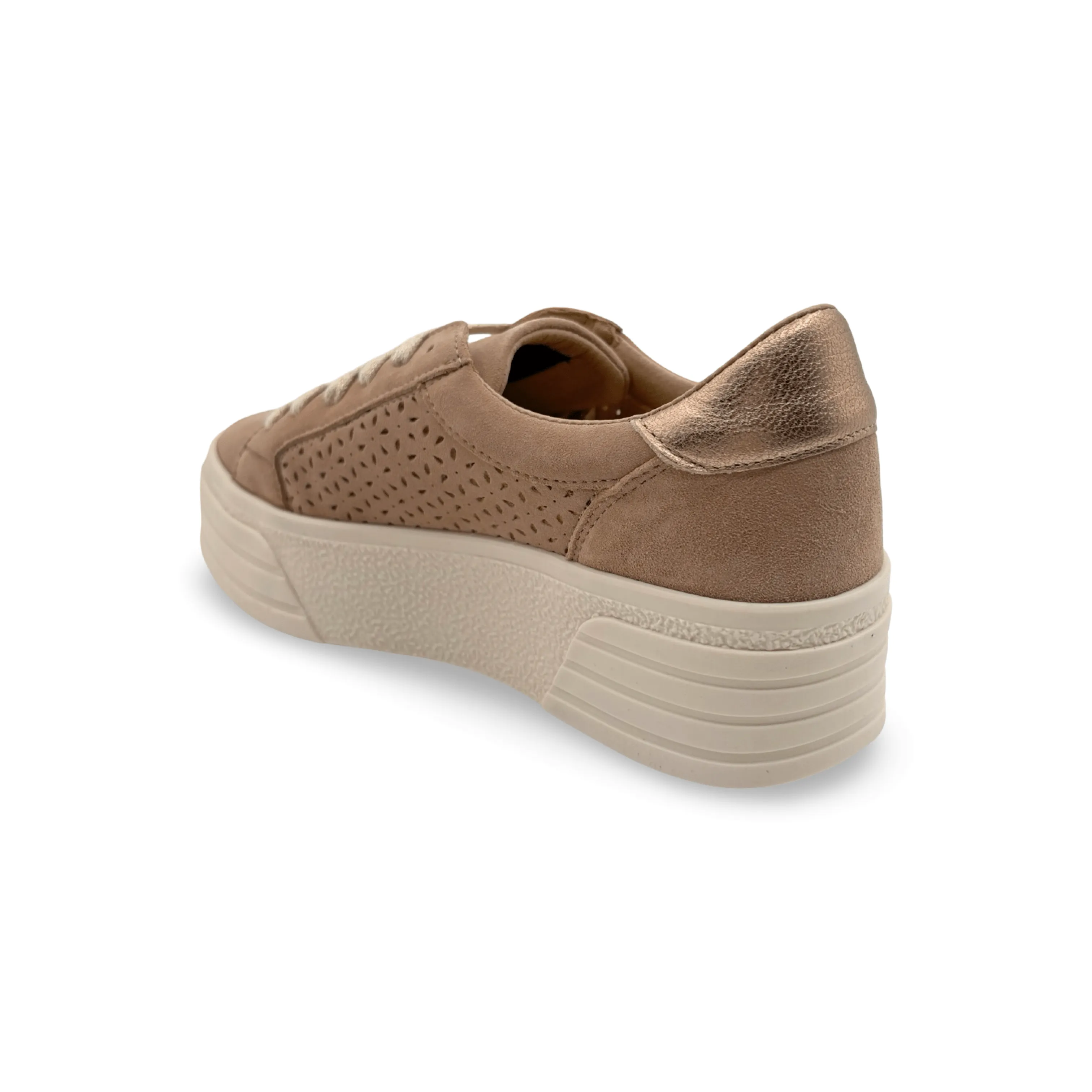 Lotta Beige Lace Up Sneaker