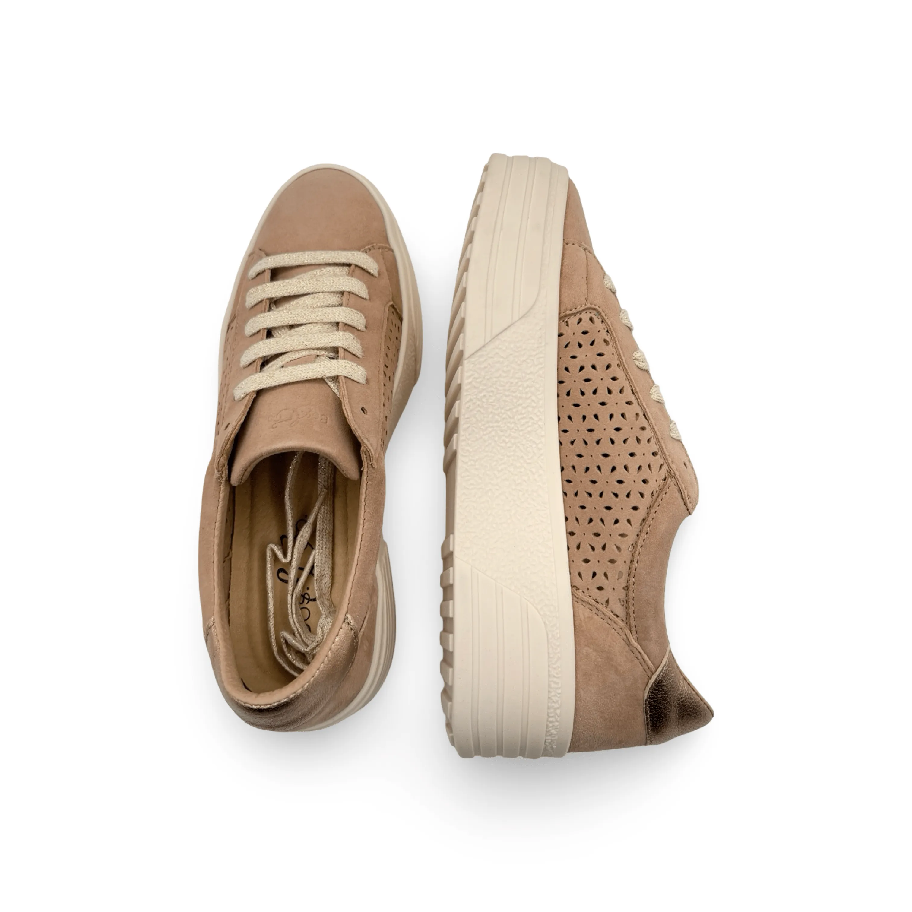 Lotta Beige Lace Up Sneaker