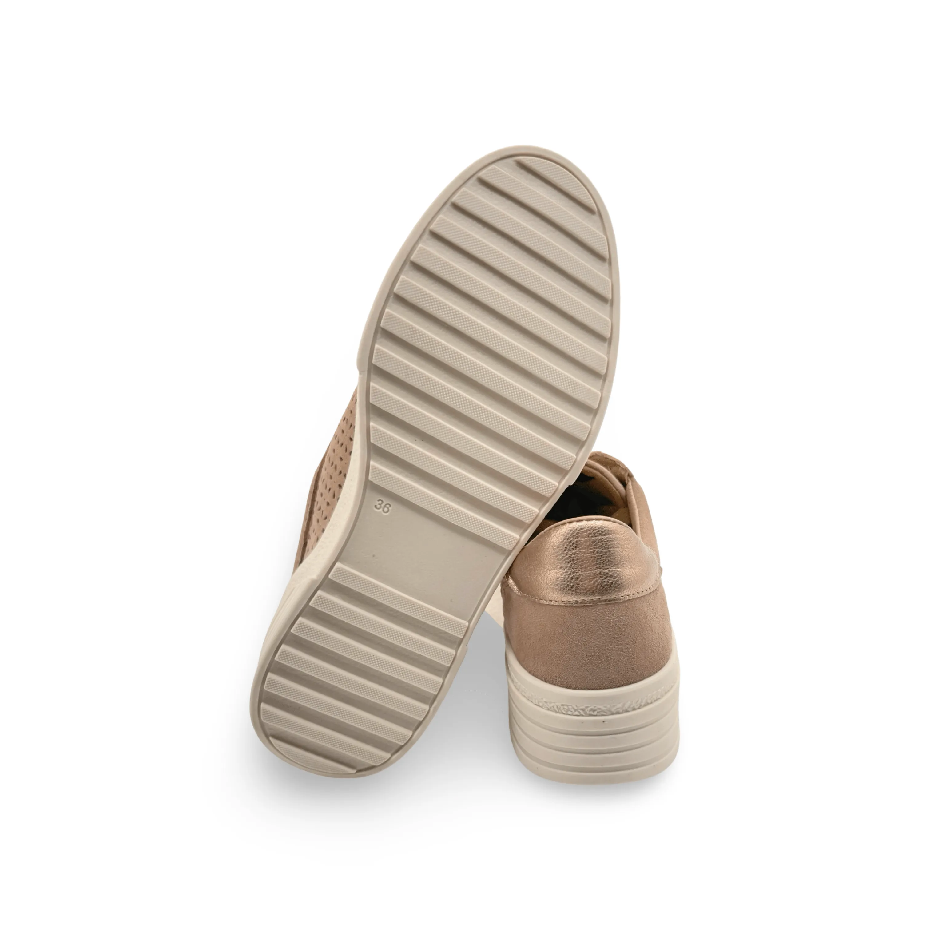 Lotta Beige Lace Up Sneaker