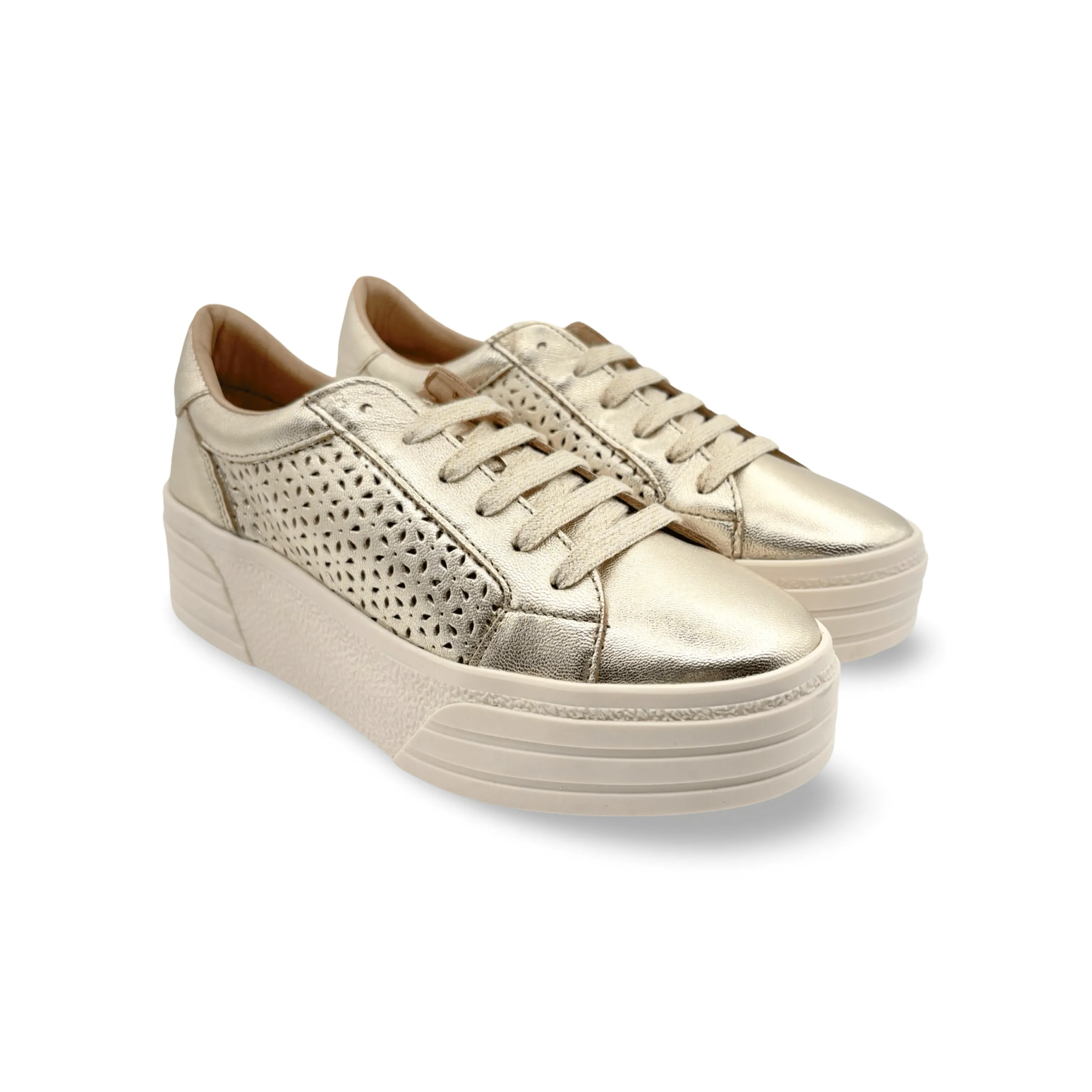 Lotta Gold Lace Up Platform Trainer