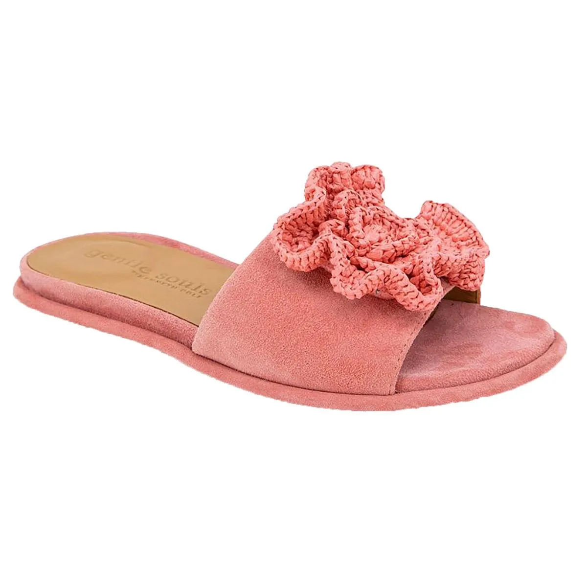 Lucy Womens Rosette Slide Sandals