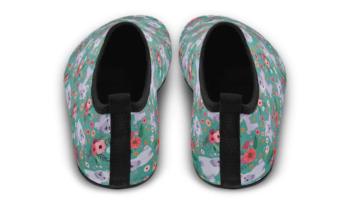 Maltese Flower Aqua Barefoot Shoes