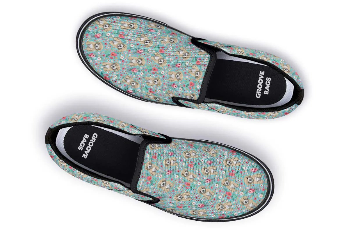 Maltipoo Flower Slip-On Shoes