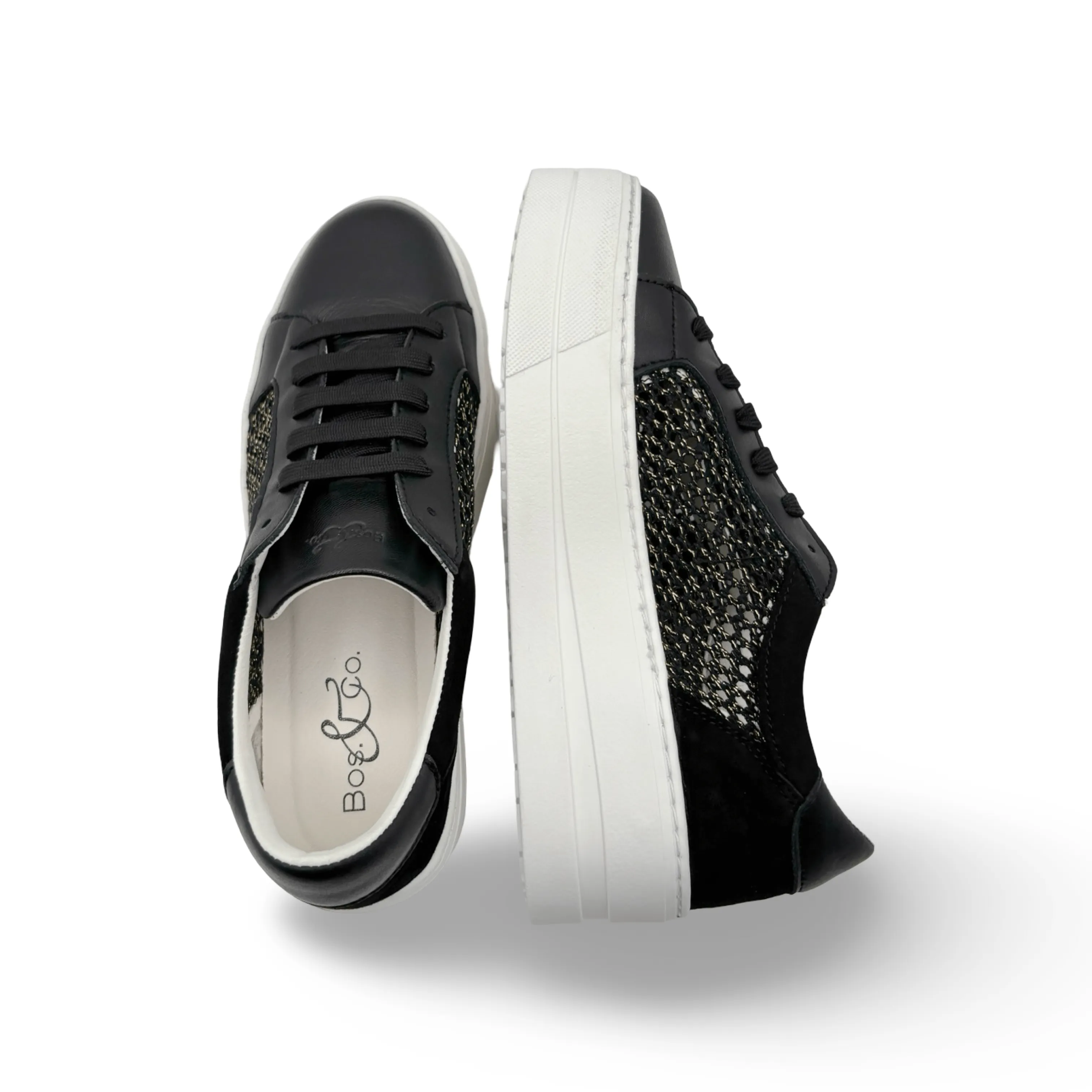 Marlo Black Platform Trainer