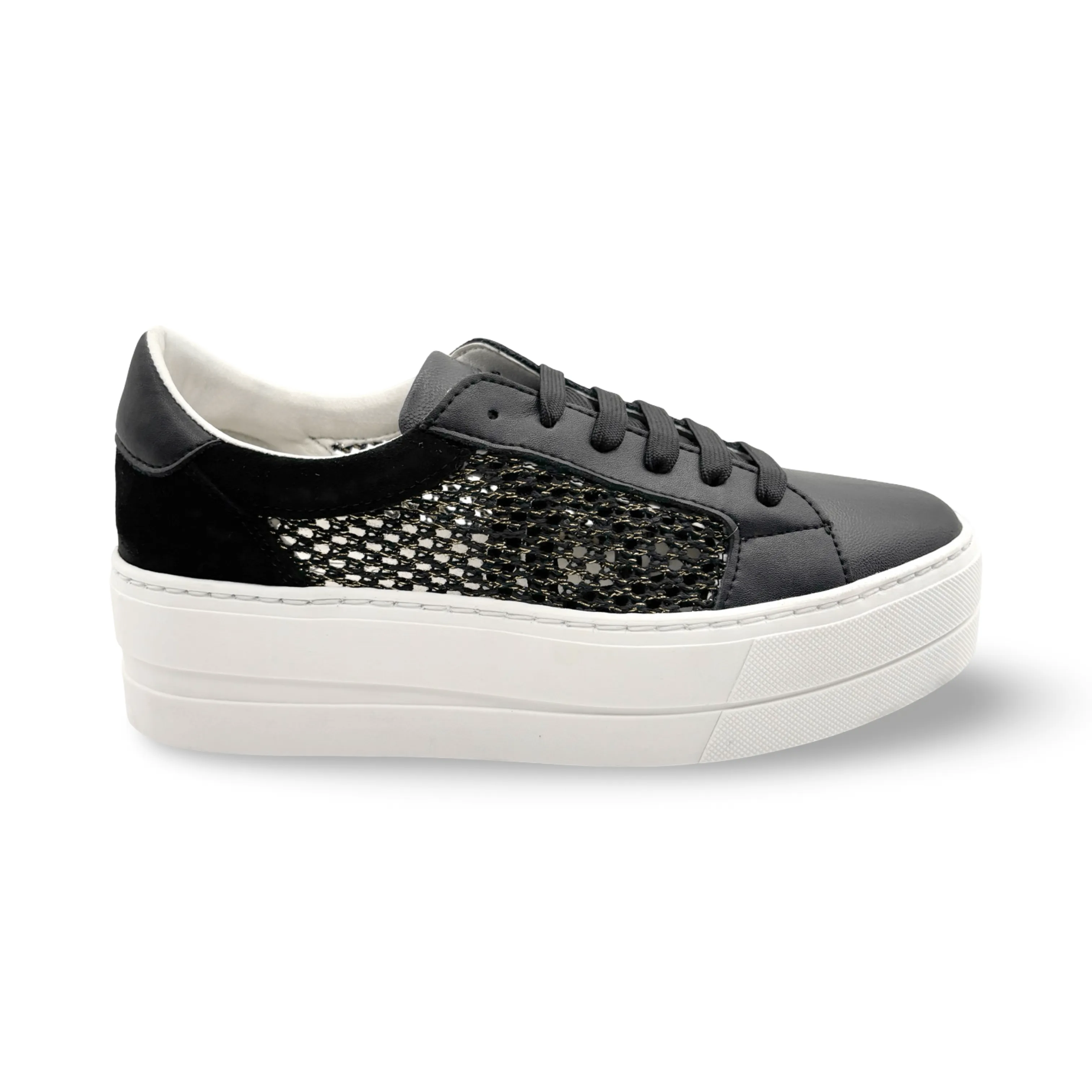 Marlo Black Platform Trainer