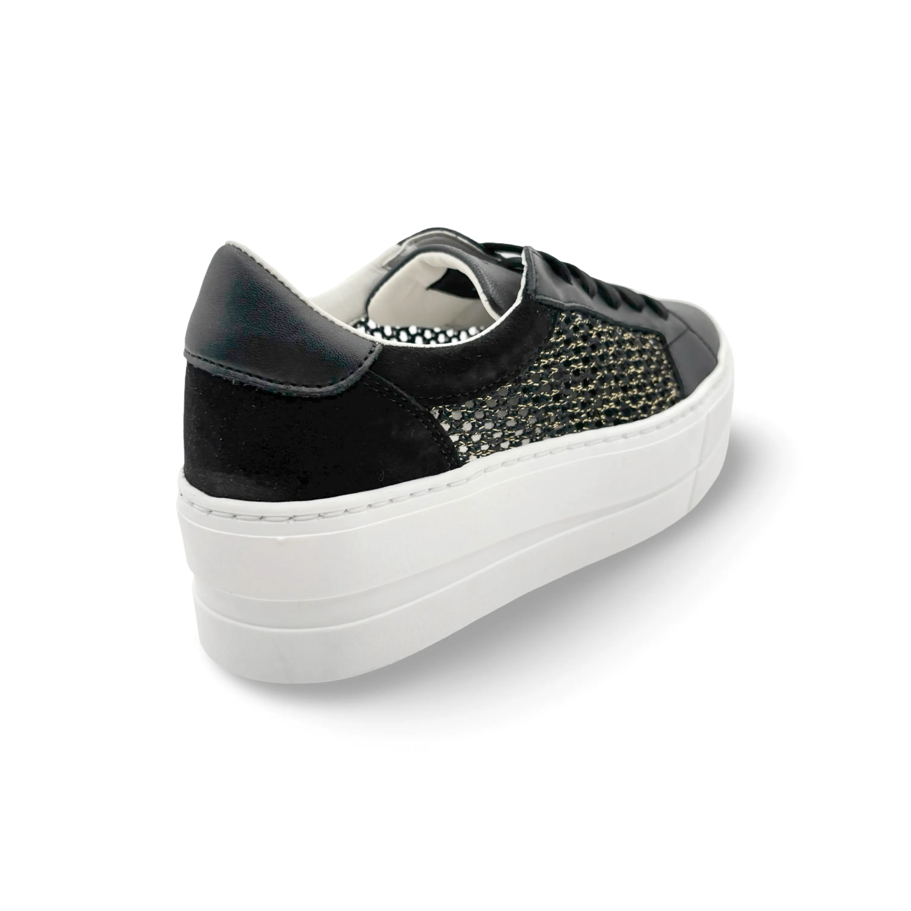 Marlo Black Platform Trainer