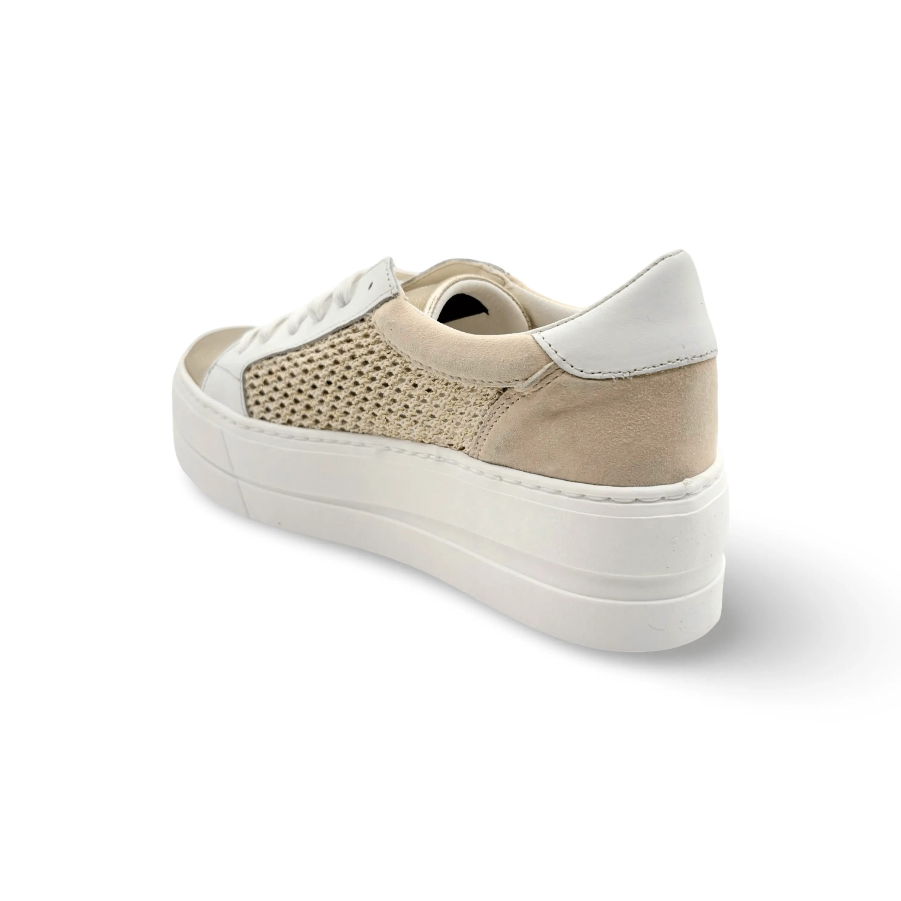 Marlo Gold/White Platform Trainer