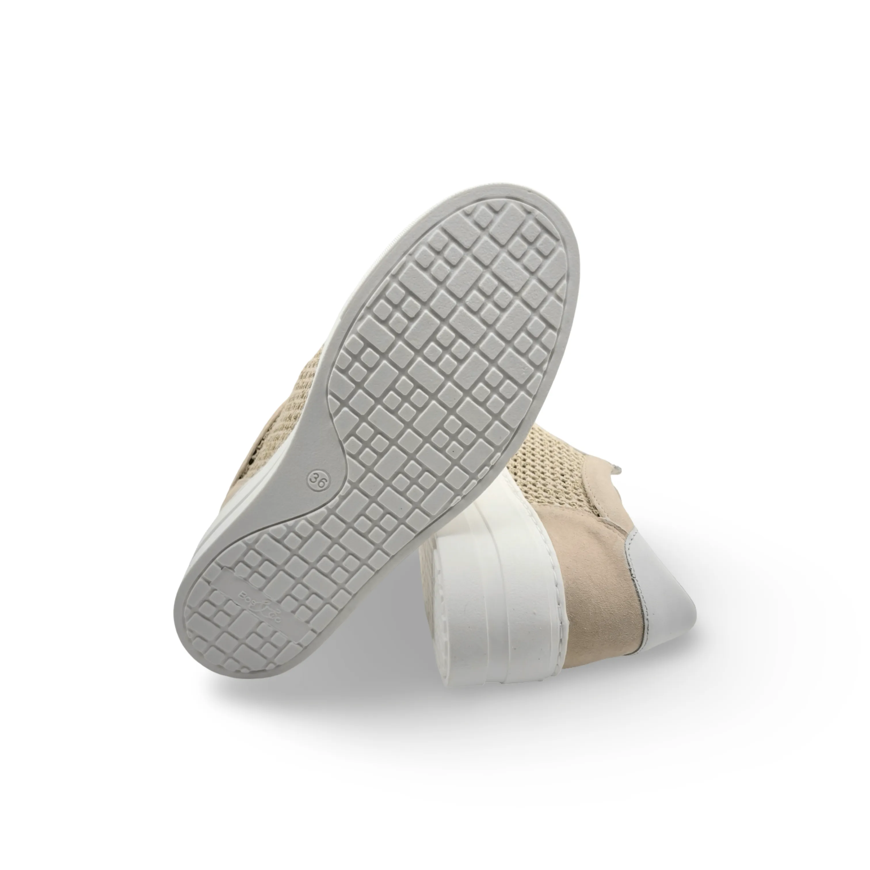 Marlo Gold/White Platform Trainer